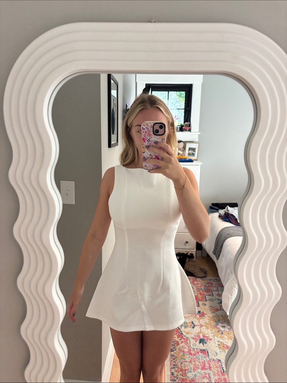 Emily & Grace Boutique Sleeveless White Fit-and-Flare Dress